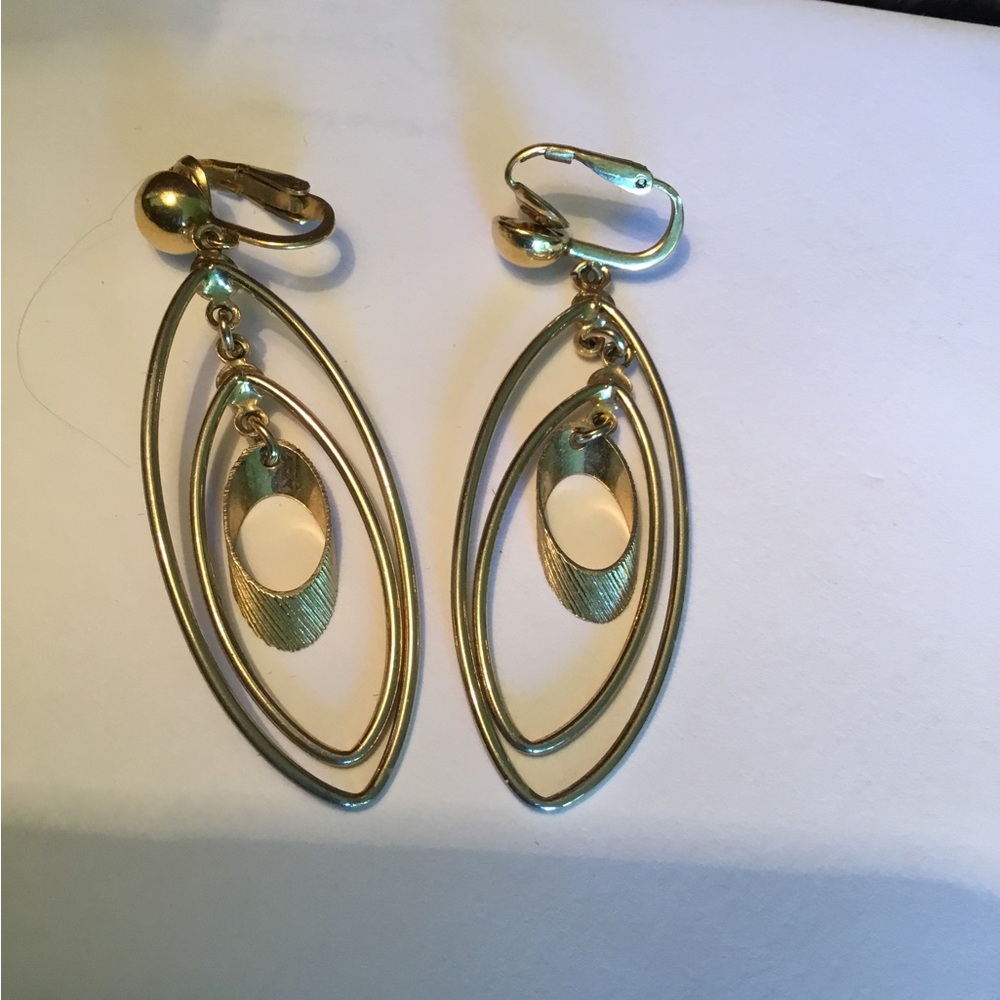 Vintage Gold-filled Layered Drop Earrings